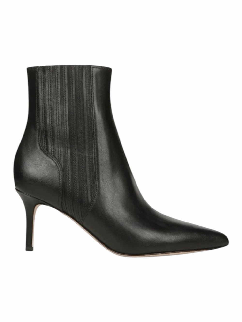 Veronica Beard Lisa Leather Mid Heel Ankle Bootie Boots Black Size 9M